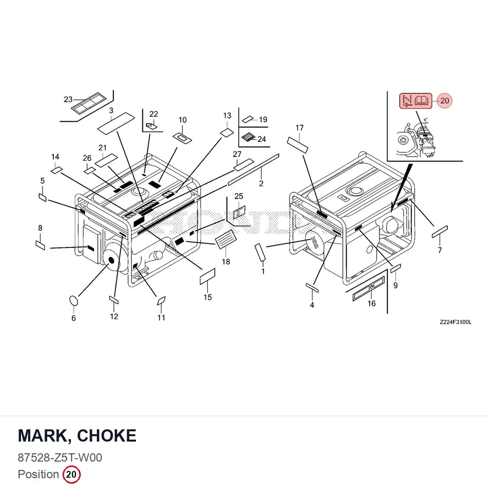 MARK, CHOKE