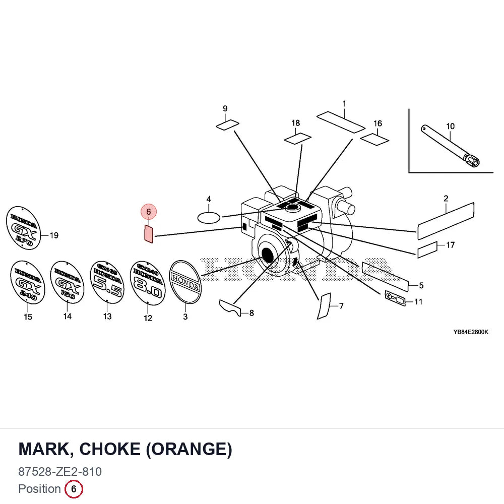 MARK, CHOKE (ORANGE)