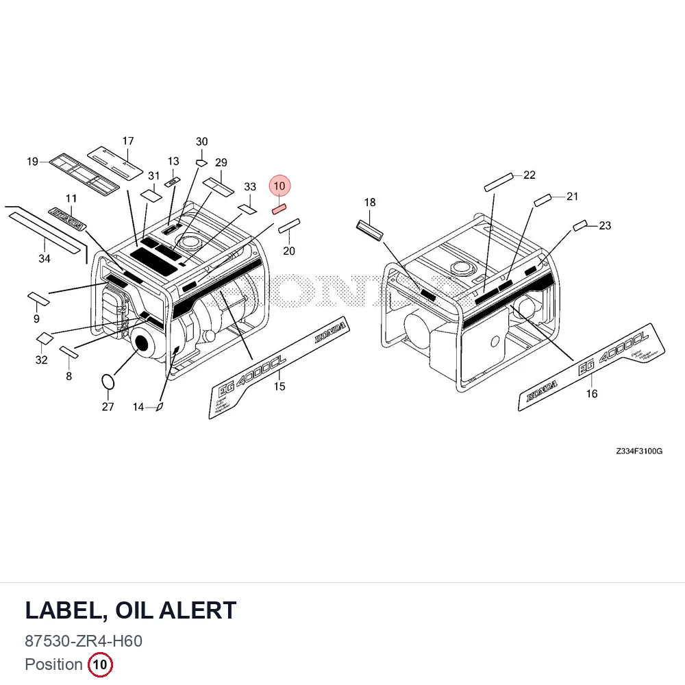 LABEL, OIL ALERT