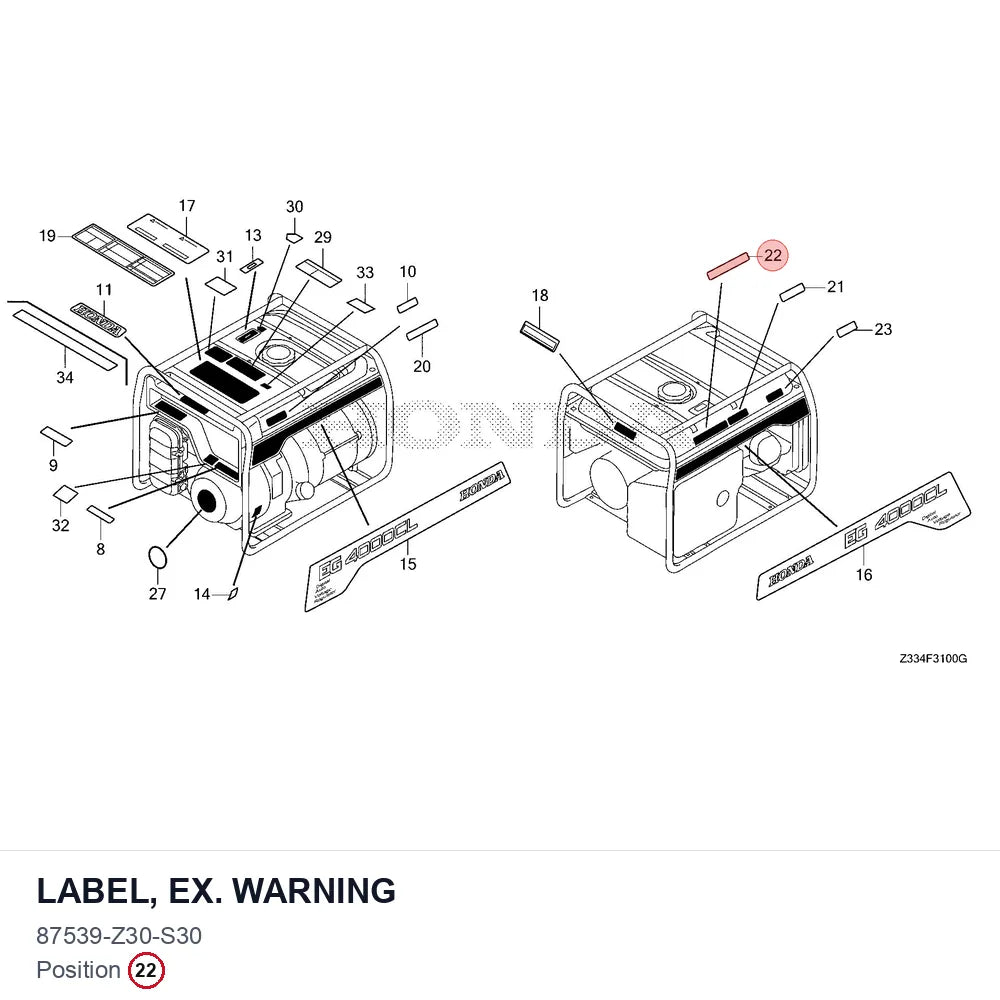 LABEL, EX. WARNING