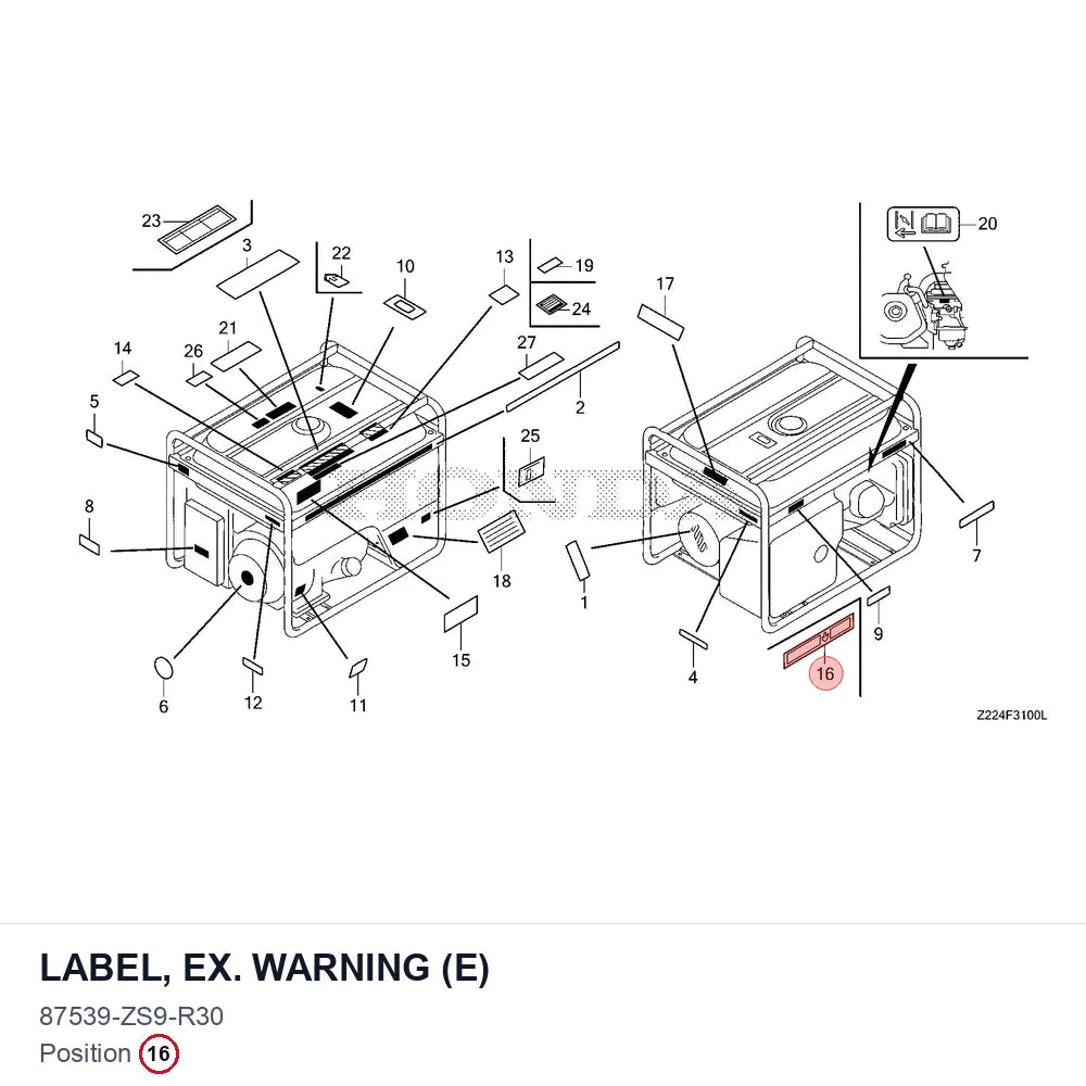 LABEL, EX. WARNING (E)