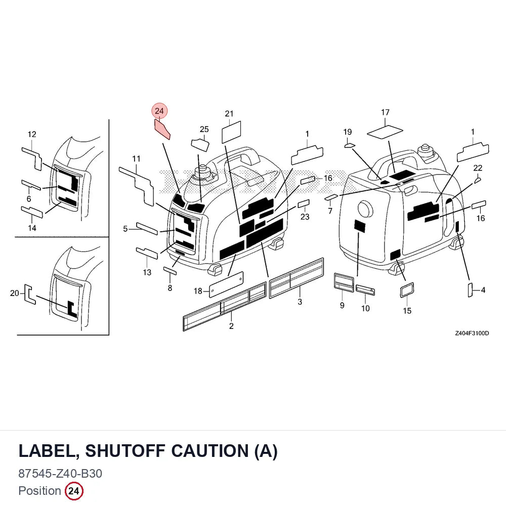 LABEL, SHUTOFF CAUTION (A)