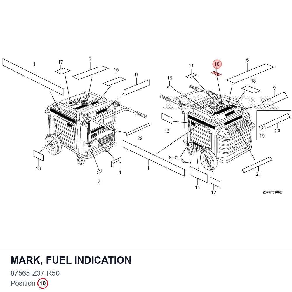 MARK, FUEL INDICATION