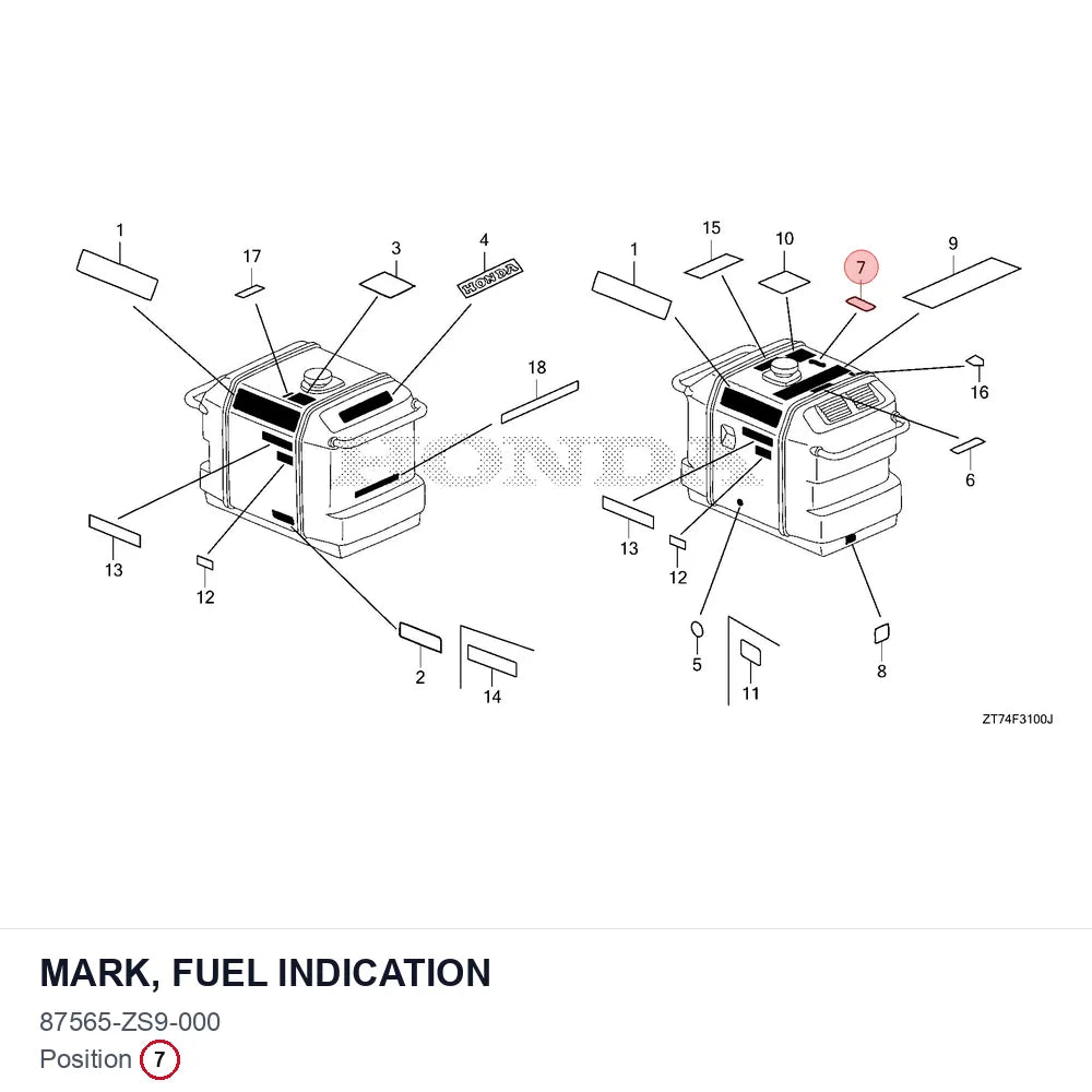 MARK, FUEL INDICATION