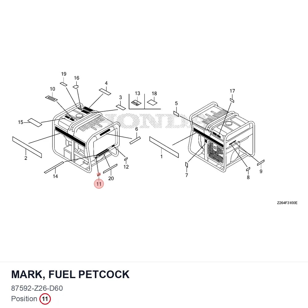 MARK, FUEL PETCOCK