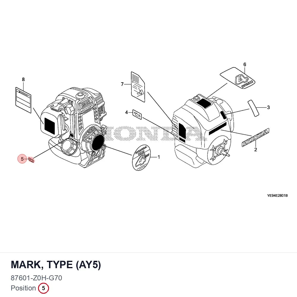 MARK, TYPE (AY5)