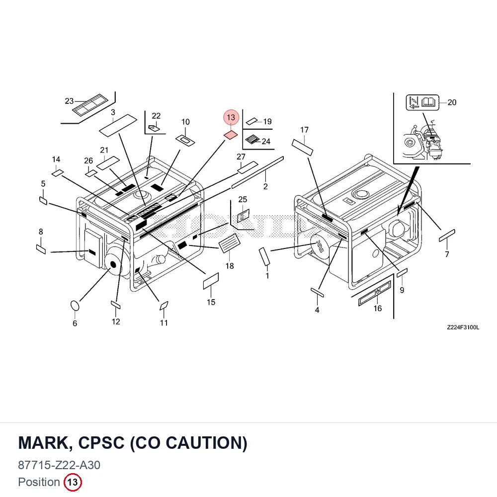 MARK, CPSC (CO CAUTION)