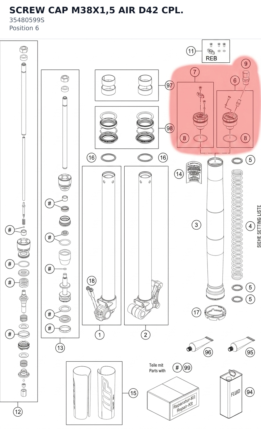 Diagram preview: SCREW CAP M38X1,5 AIR D42 CPL. (35480599S)