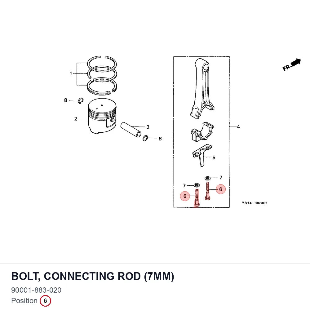 BOLT, CONNECTING ROD (7MM)