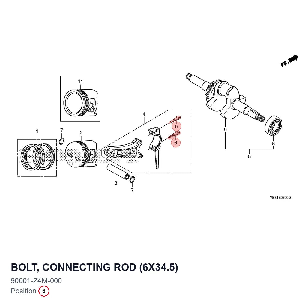 BOLT, CONNECTING ROD (6X34.5)