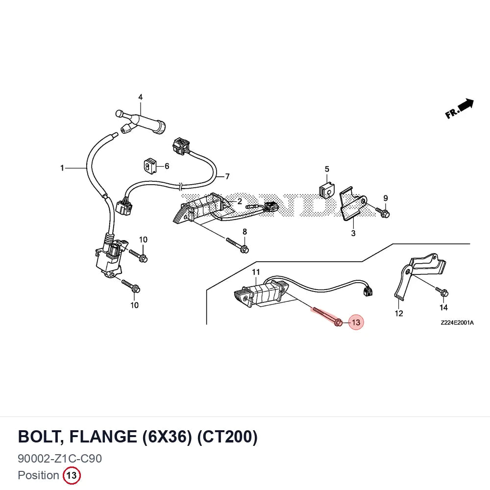 BOLT, FLANGE (6X36) (CT200)