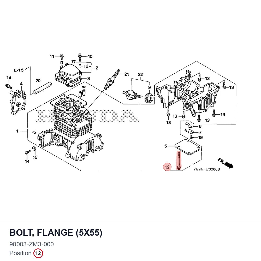 BOLT, FLANGE (5X55)