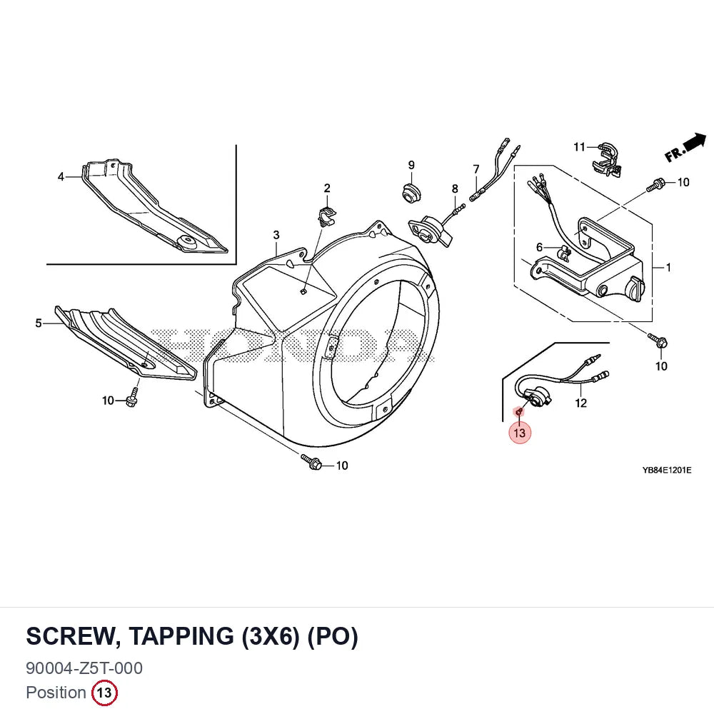 SCREW, TAPPING (3X6) (PO)