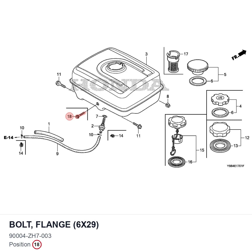 BOLT, FLANGE (6X29)