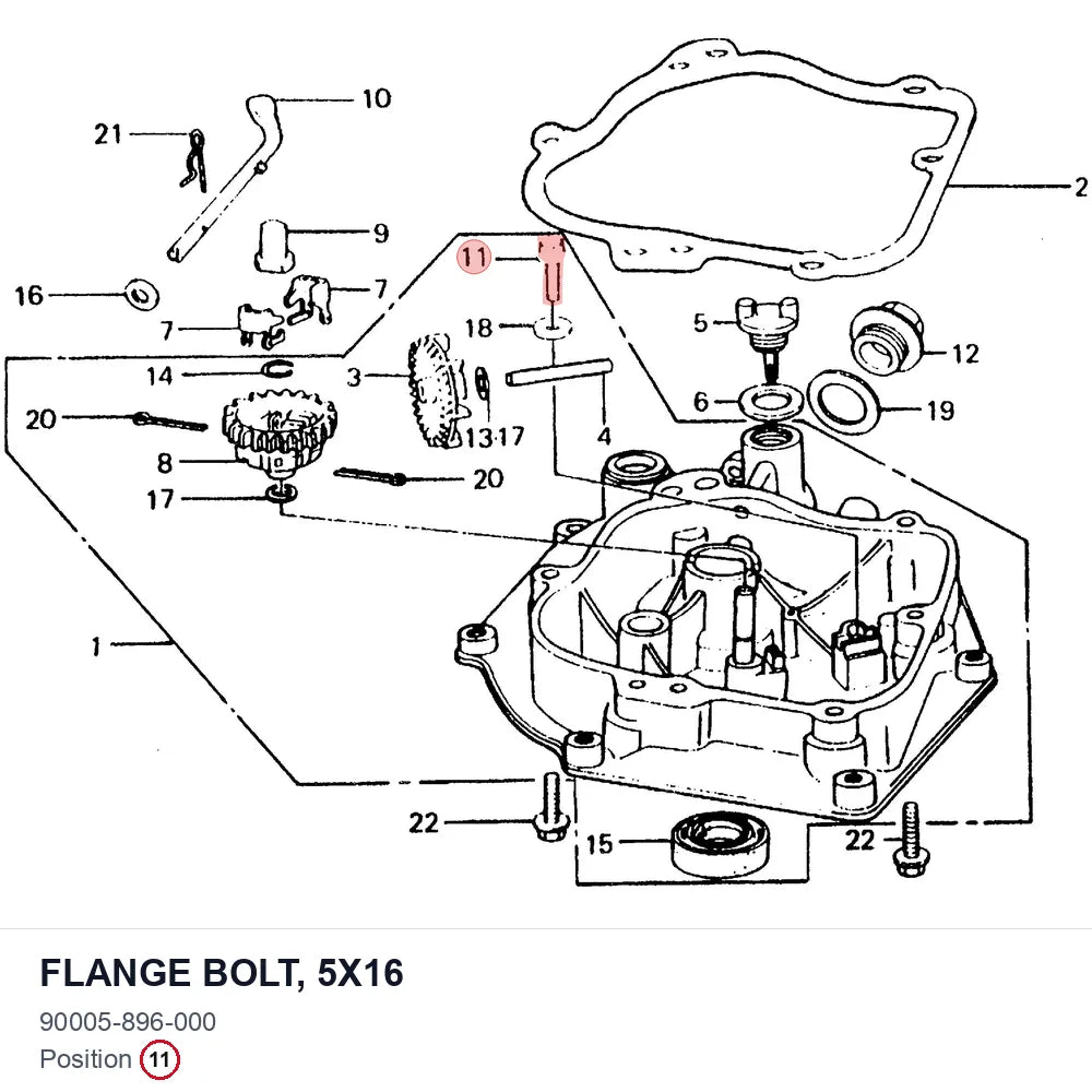 FLANGE BOLT, 5X16