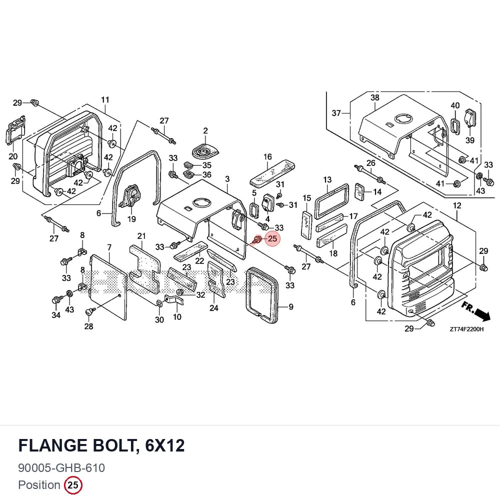 FLANGE BOLT, 6X12