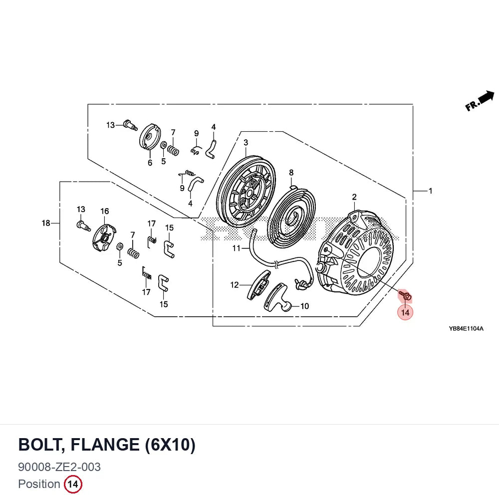 BOLT, FLANGE (6X10)