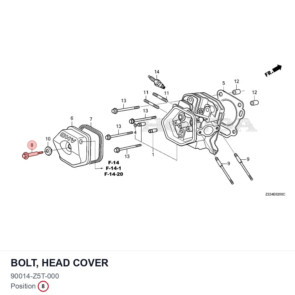 BOLT, HEAD COVER