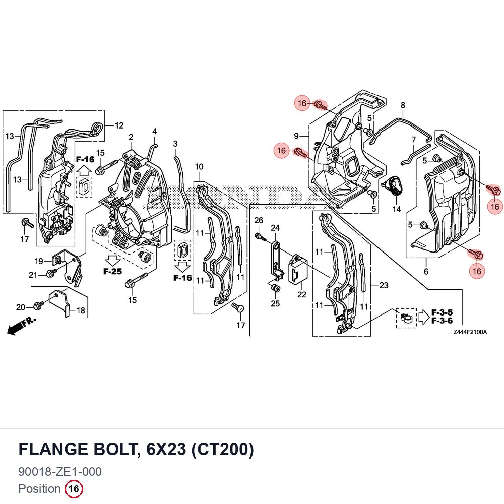 FLANGE BOLT, 6X23 (CT200)