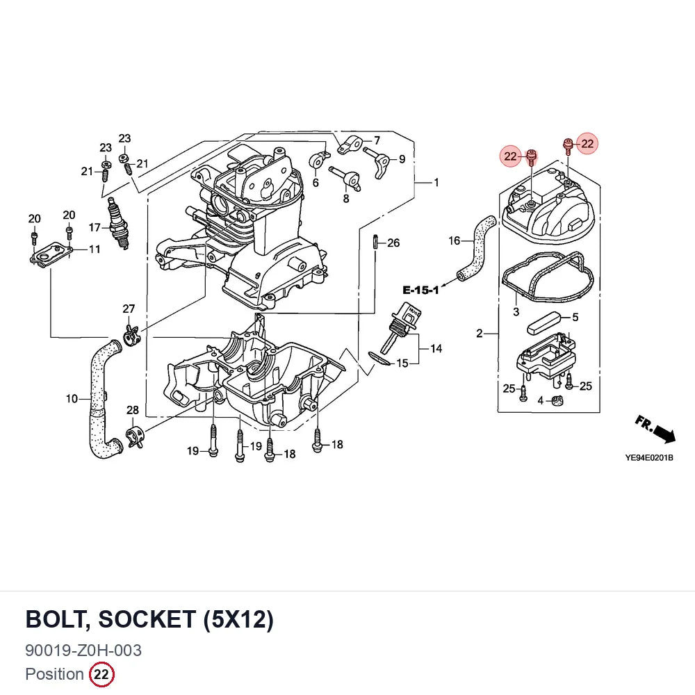BOLT, SOCKET (5X12)