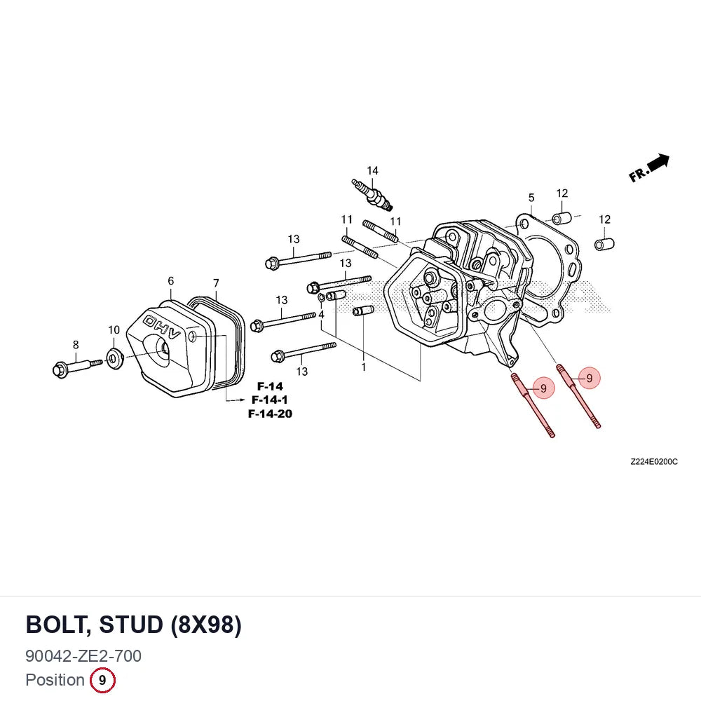 BOLT, STUD (8X98)