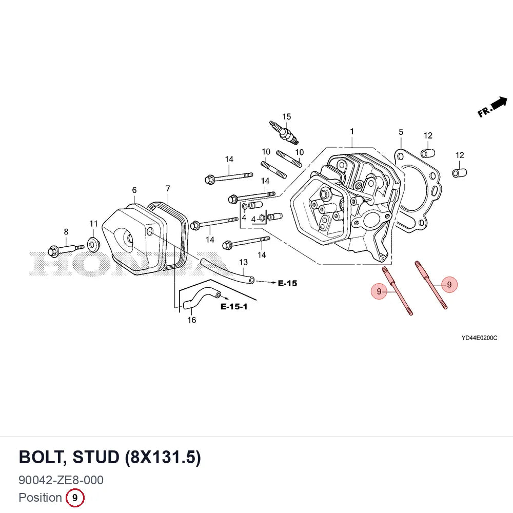 BOLT, STUD (8X131.5)