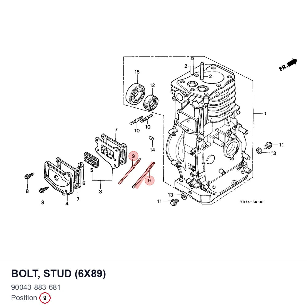 BOLT, STUD (6X89)