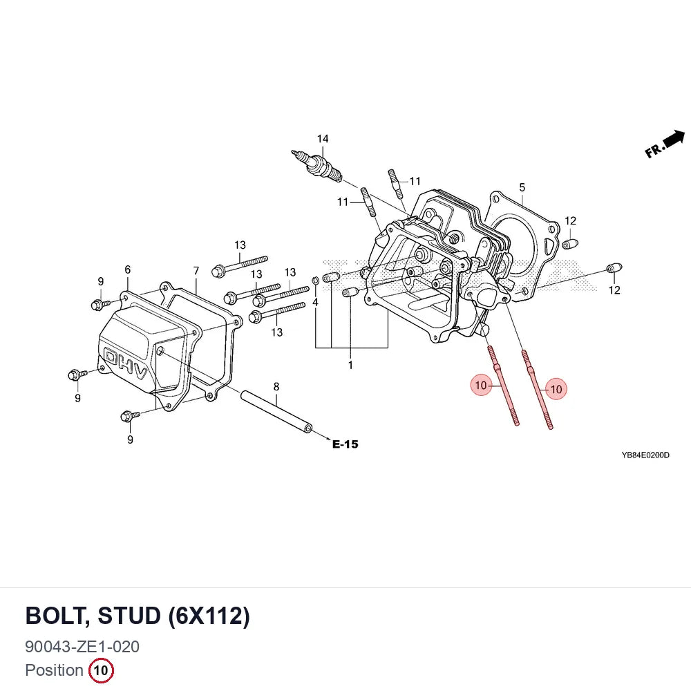 BOLT, STUD (6X112)