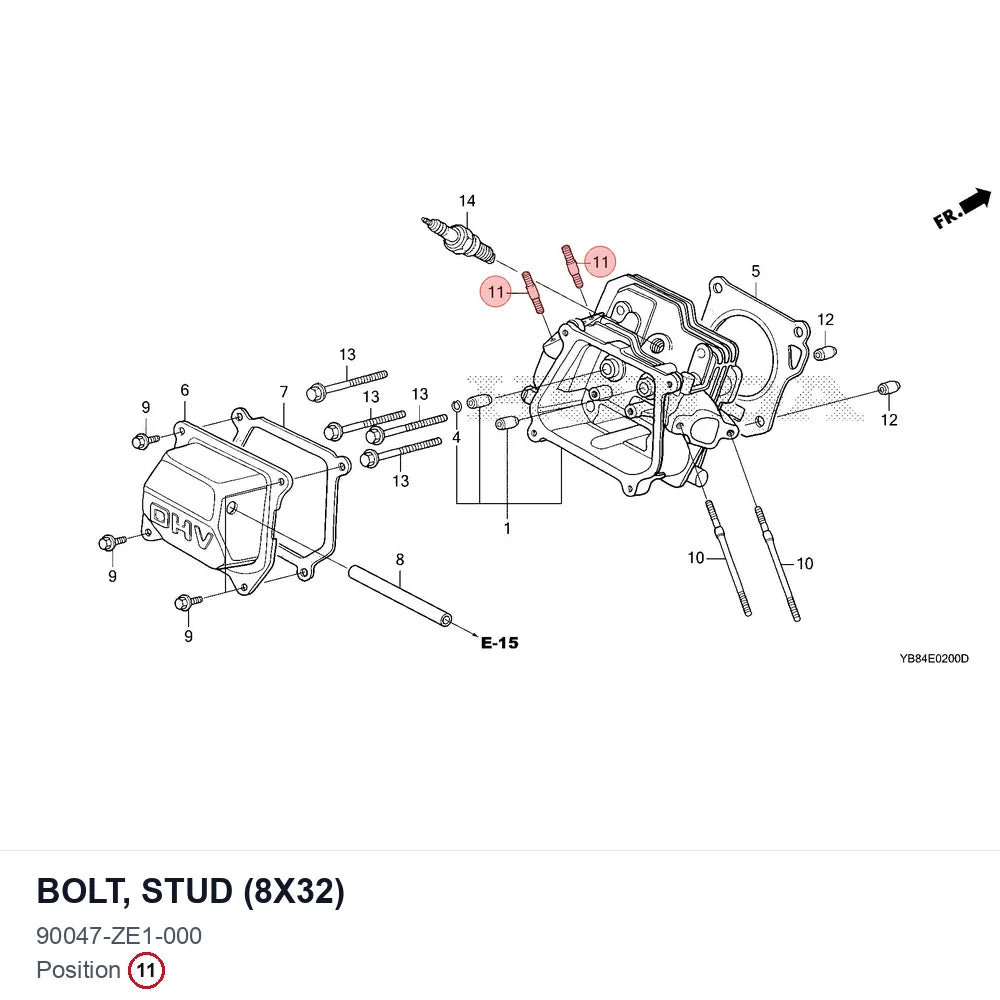BOLT, STUD (8X32)