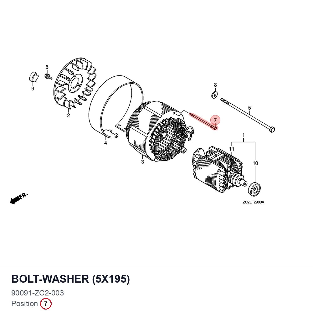 BOLT-WASHER (5X195)