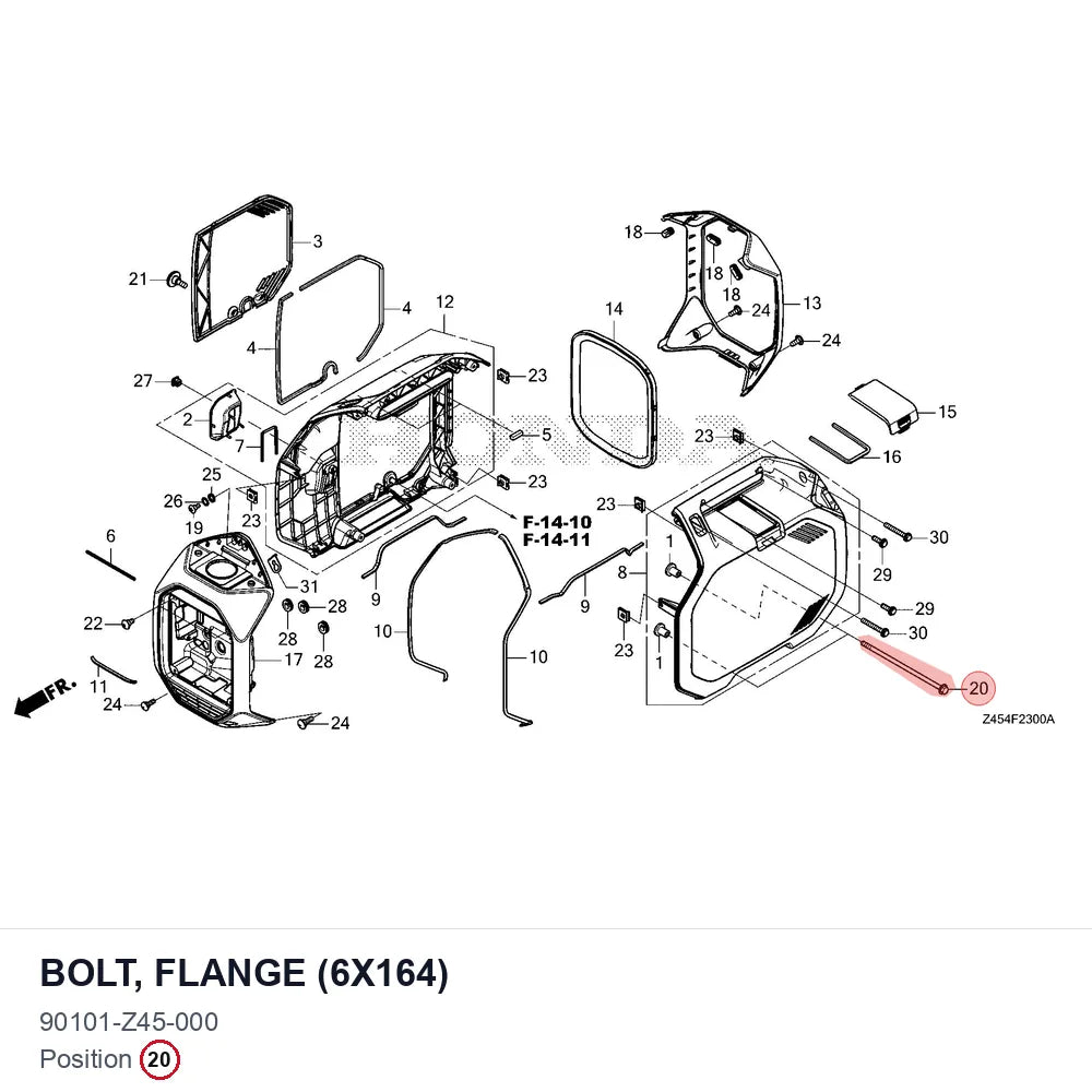 BOLT, FLANGE (6X164)