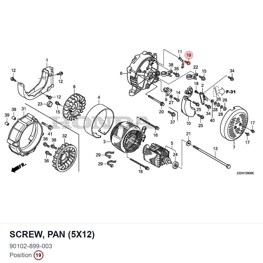 SCREW, PAN (5X12)