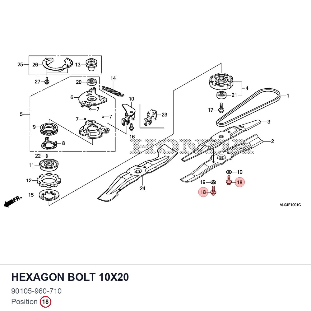 HEXAGON BOLT 10X20