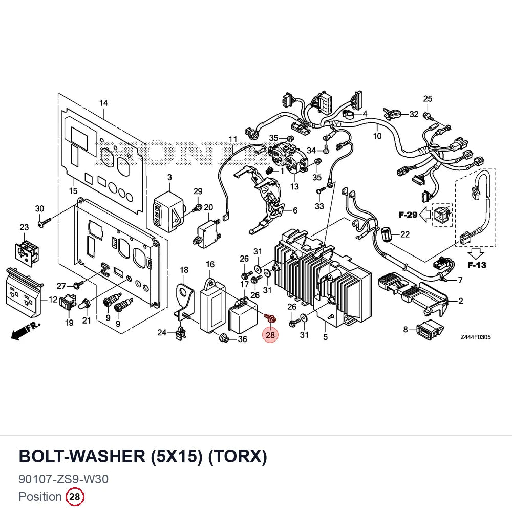 BOLT-WASHER (5X15) (TORX)