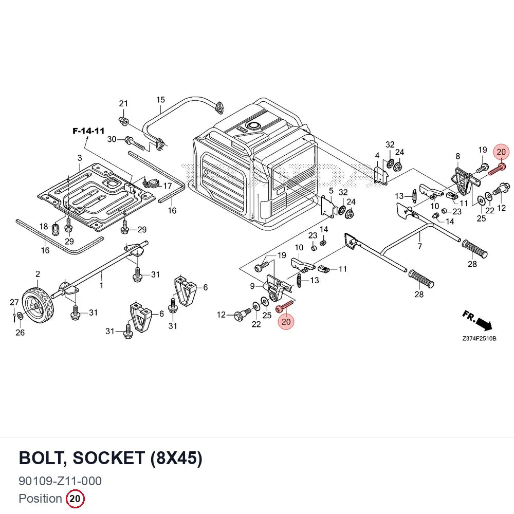 BOLT, SOCKET (8X45)