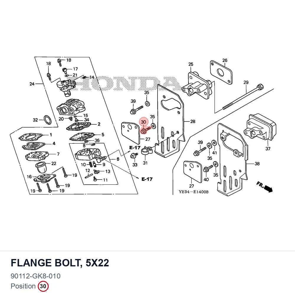 FLANGE BOLT, 5X22