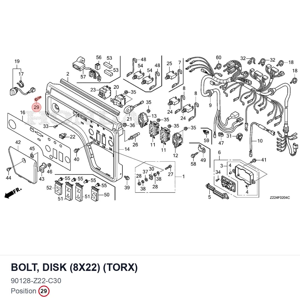 BOLT, DISK (8X22) (TORX)