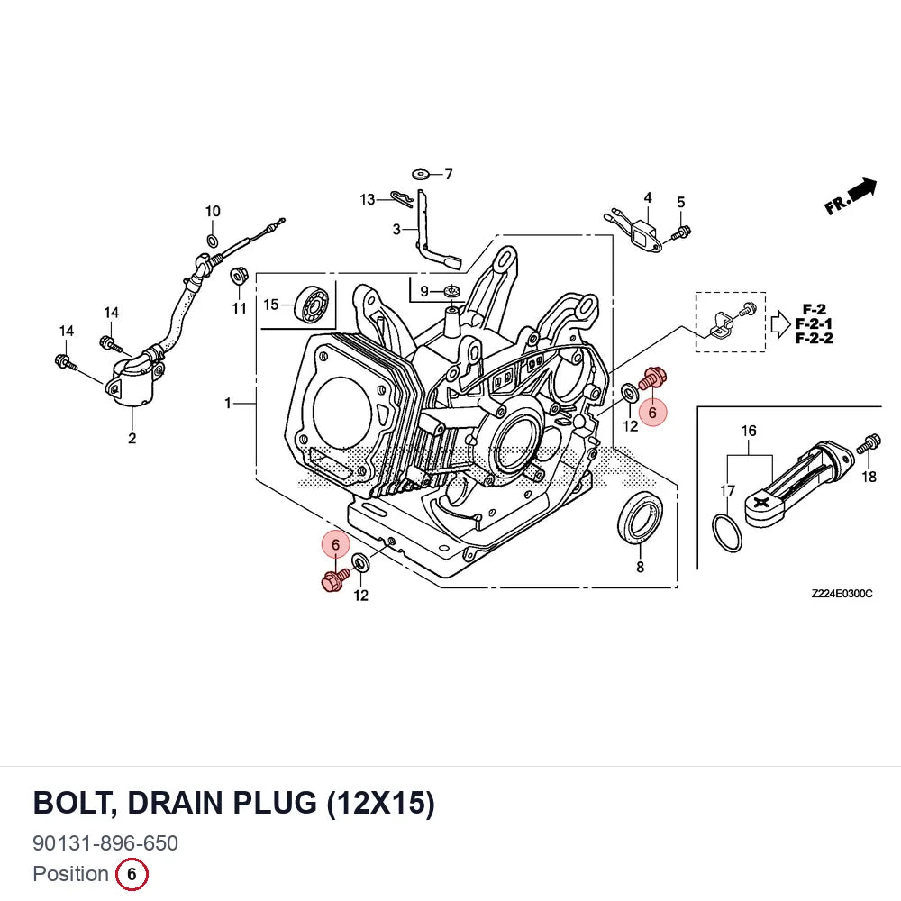 BOLT, DRAIN PLUG (12X15)