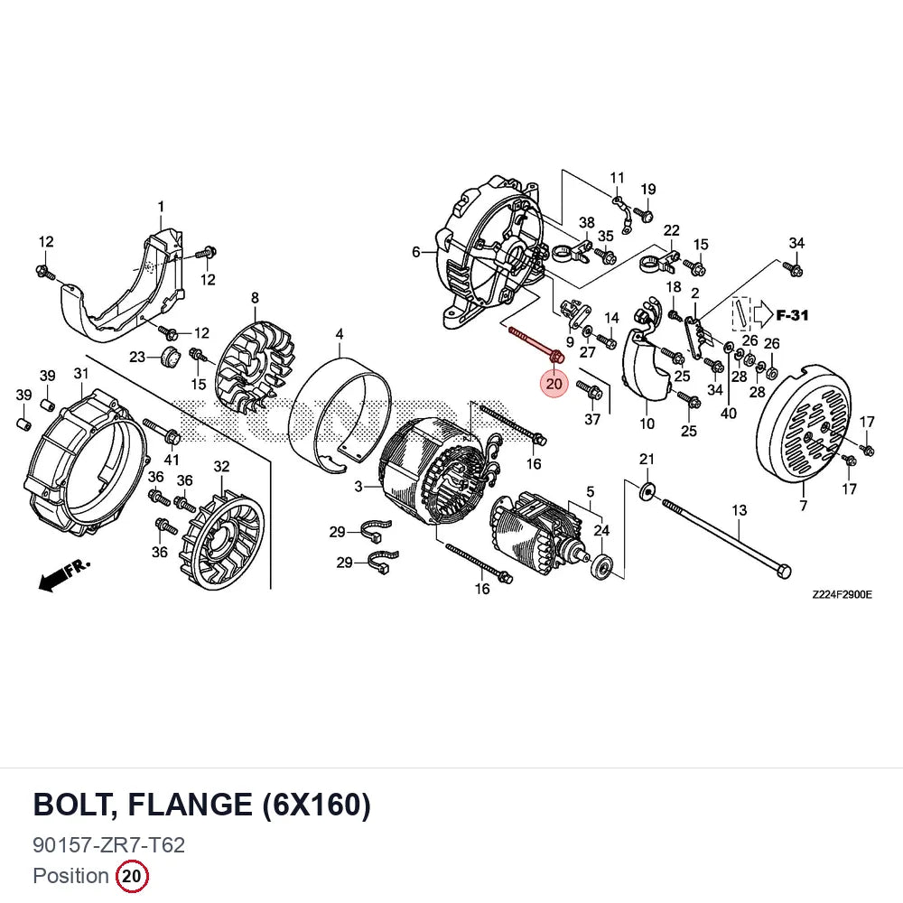 BOLT, FLANGE (6X160)