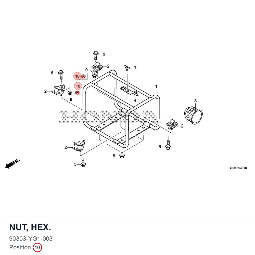 NUT, HEX.