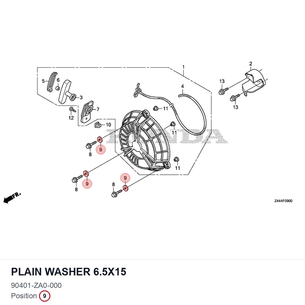 Plain washer 6.5X15