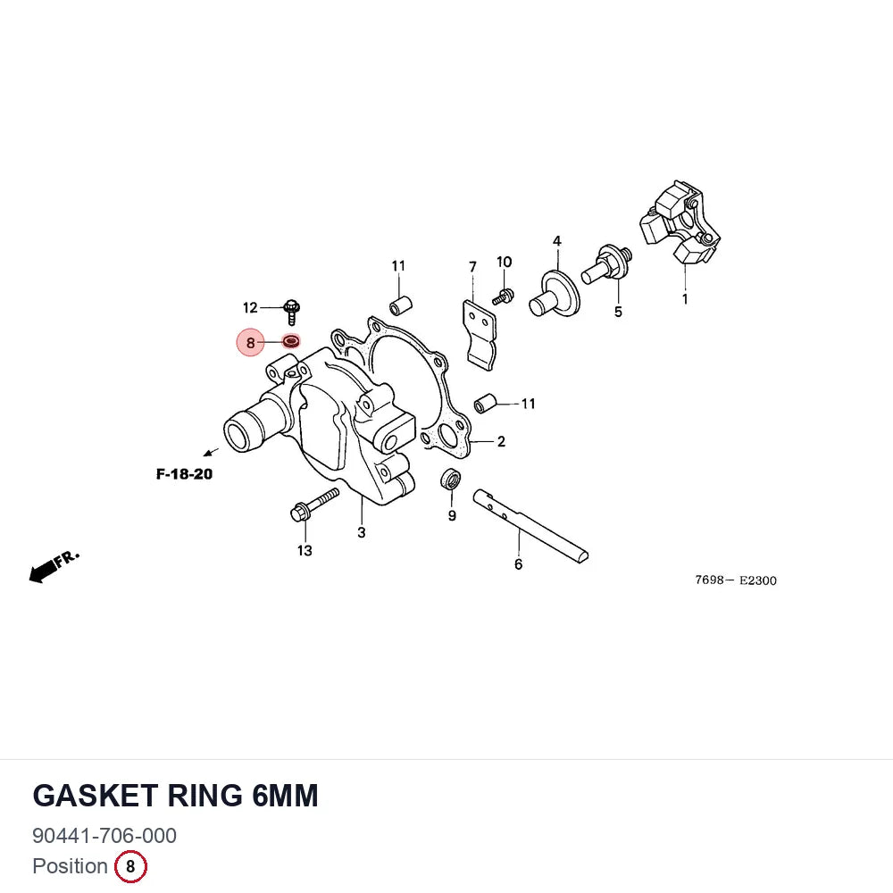 Gasket ring 6mm