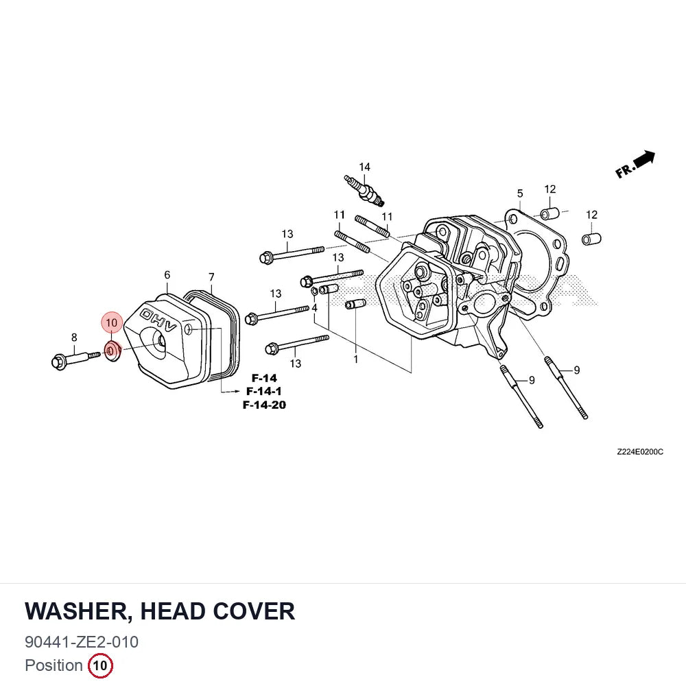 WASHER, HEAD COVER