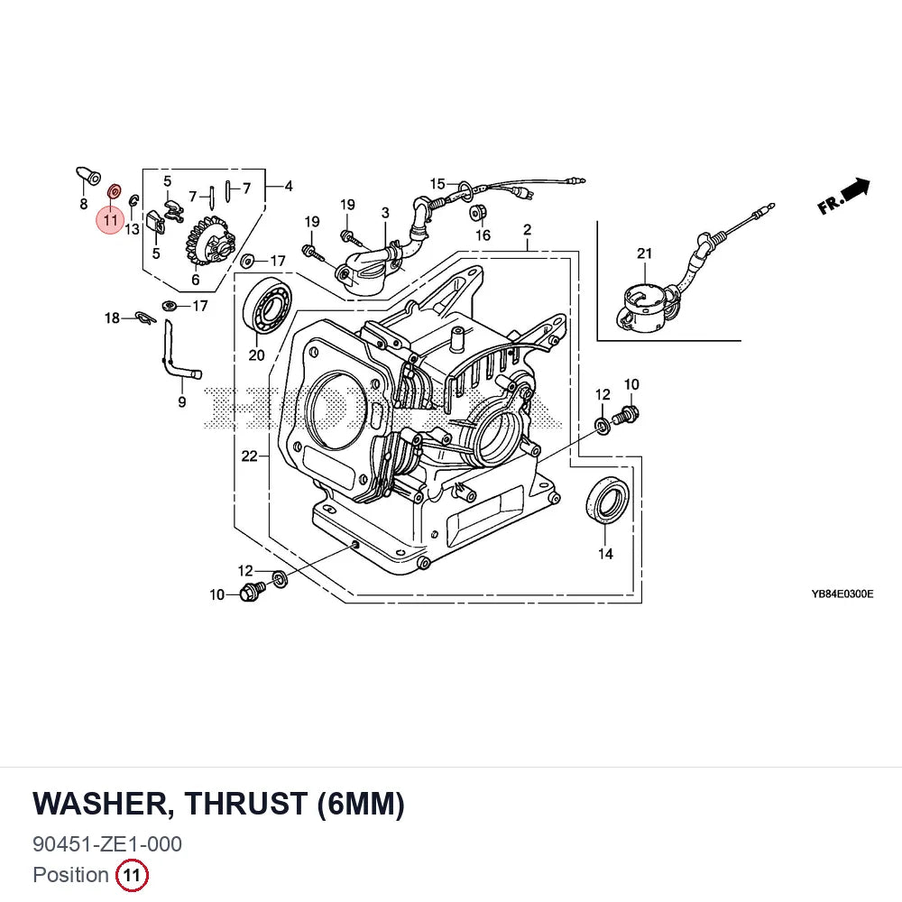 WASHER, THRUST (6MM)