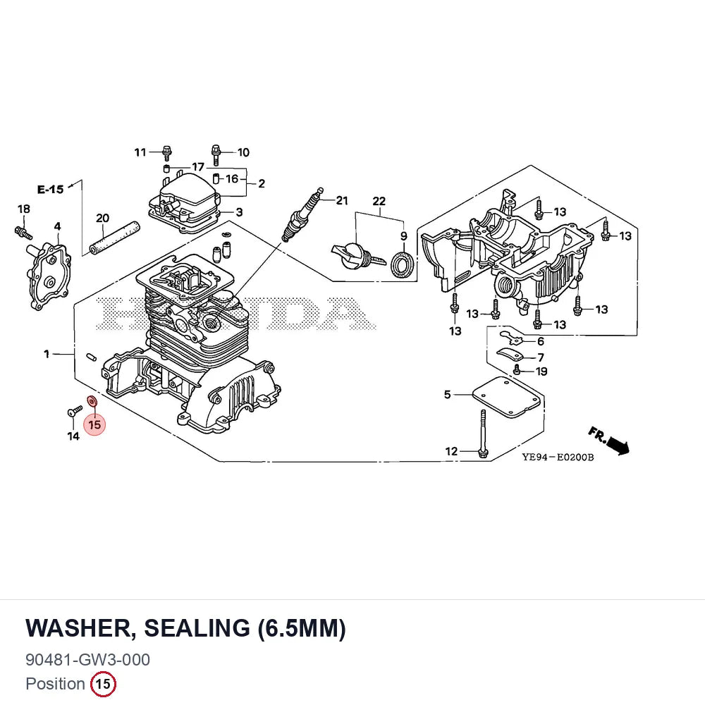 WASHER, SEALING (6.5MM)