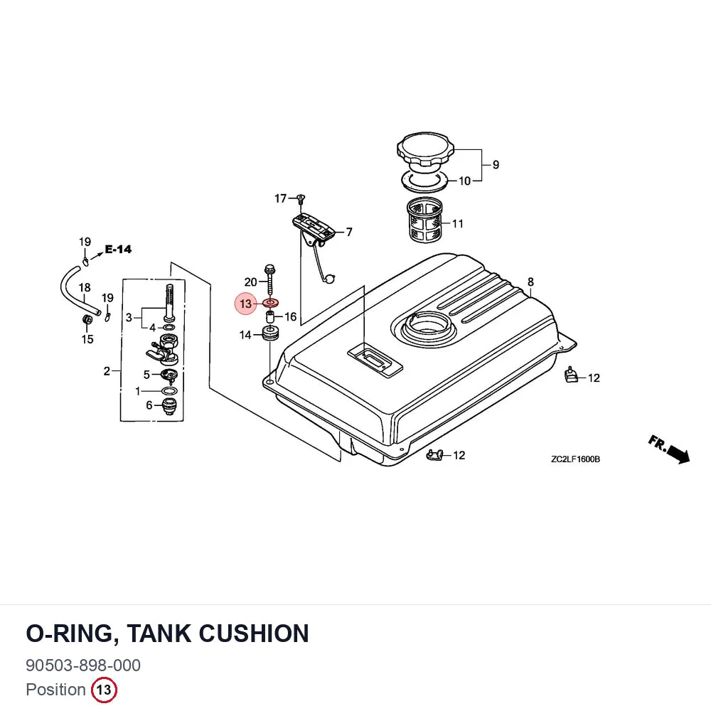 O-ring, tank cushion
