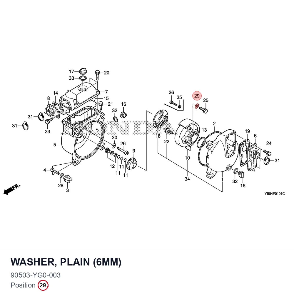 WASHER, PLAIN (6MM)