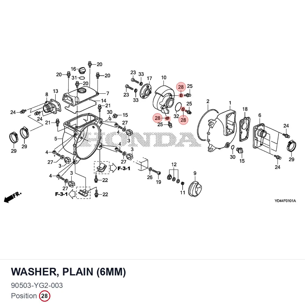 WASHER, PLAIN (6MM)