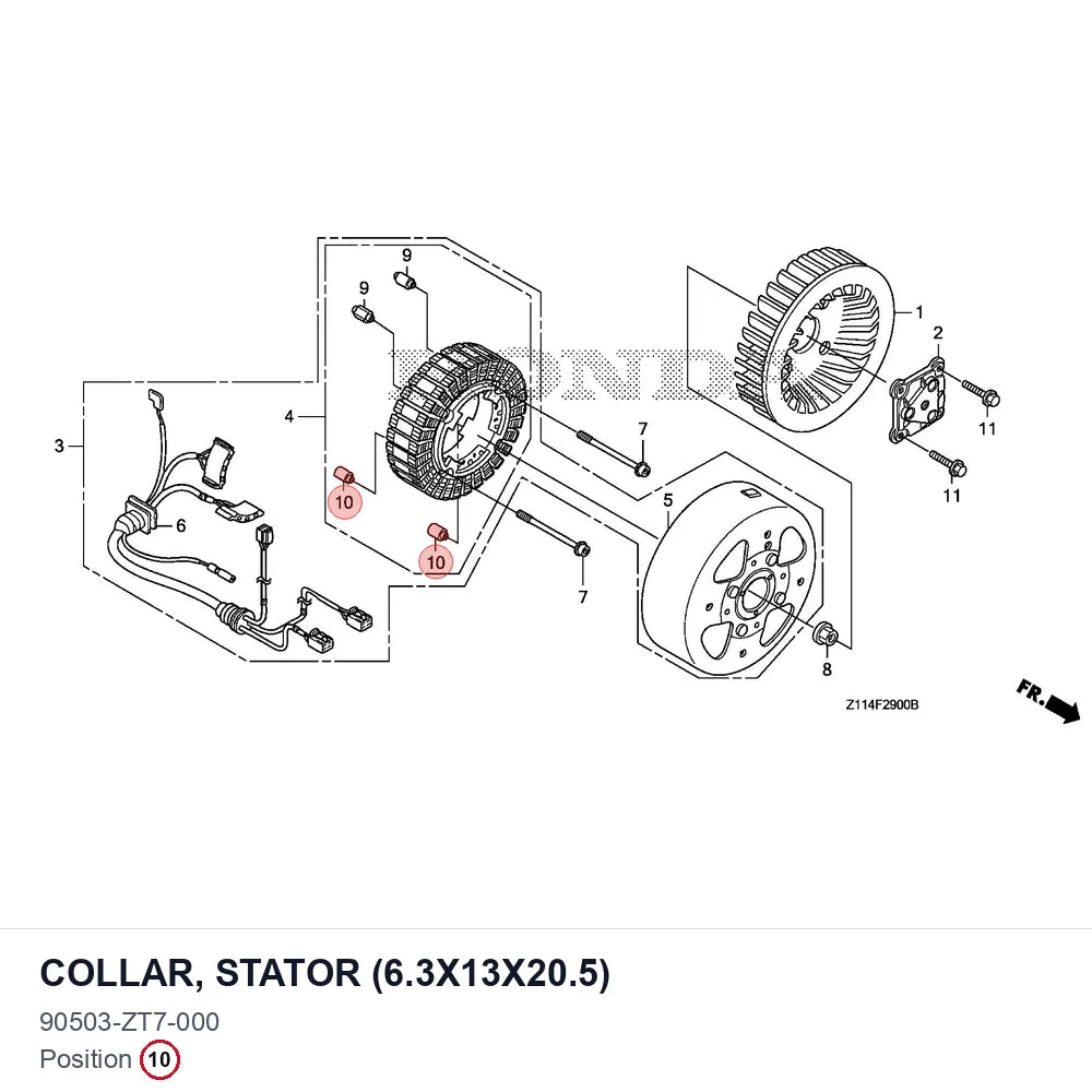 COLLAR, STATOR (6.3X13X20.5)