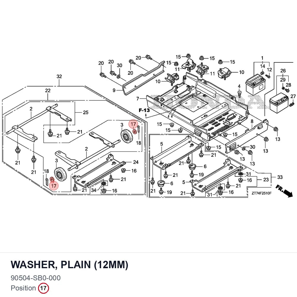 WASHER, PLAIN (12MM)